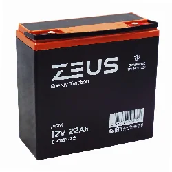 Аккумулятор ZEUS 6-DZF-22 (12V22Ah) тяговый Фото 1