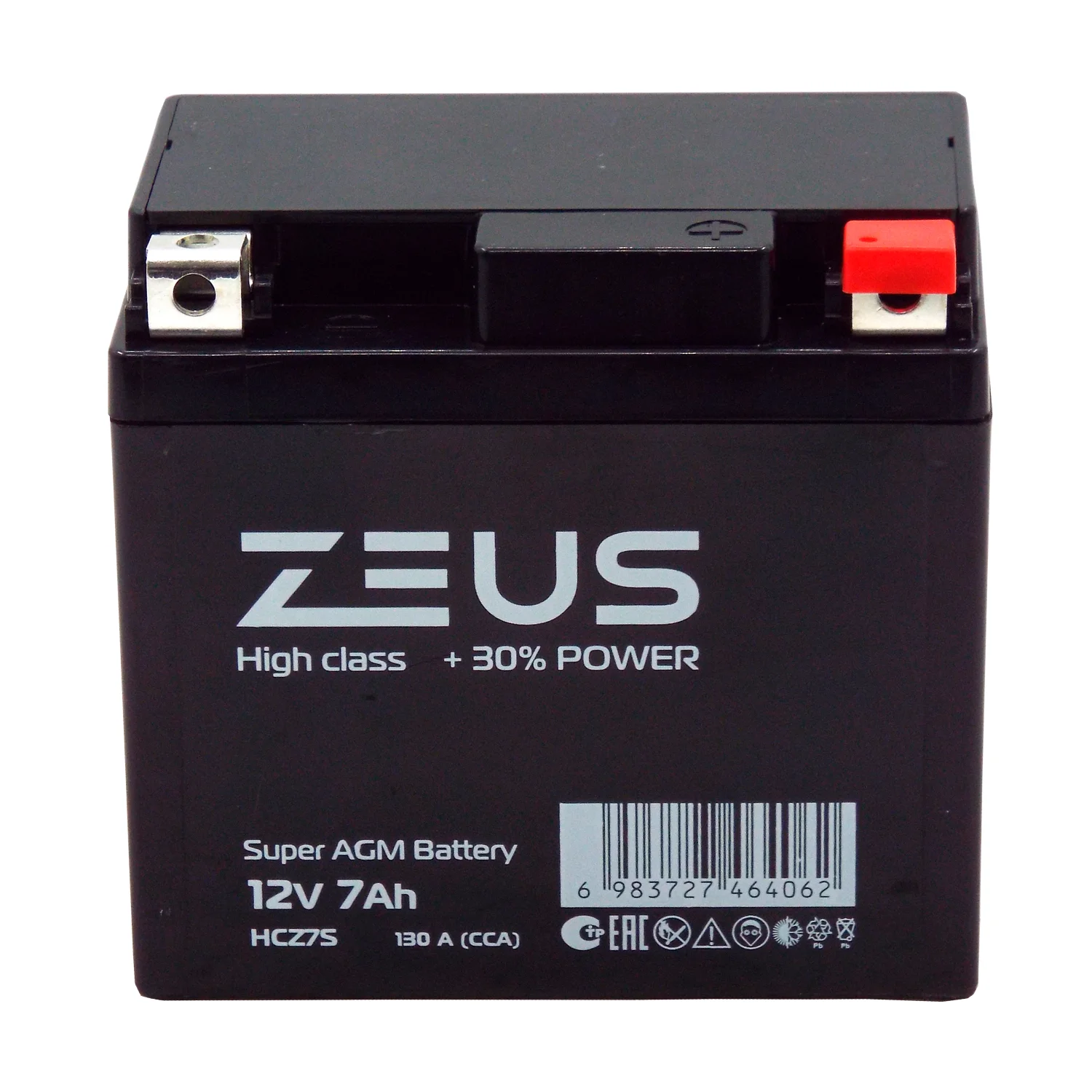 Аккумулятор ZEUS HIGH CLASS AGM 7 Ач о.п. (HCZ7S) Фото 1