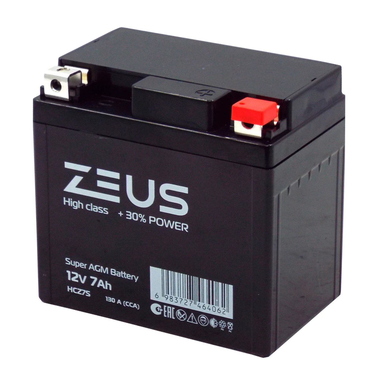 Аккумулятор ZEUS HIGH CLASS AGM 7 Ач о.п. (HCZ7S) Фото 1