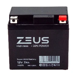 Аккумулятор ZEUS HIGH CLASS AGM 7 Ач о.п. (HCZ7S) Фото 1