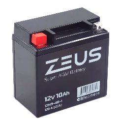 Аккумулятор ZEUS SUPER AGM 10 Ач п.п. (12N9-4B-1) Фото 1