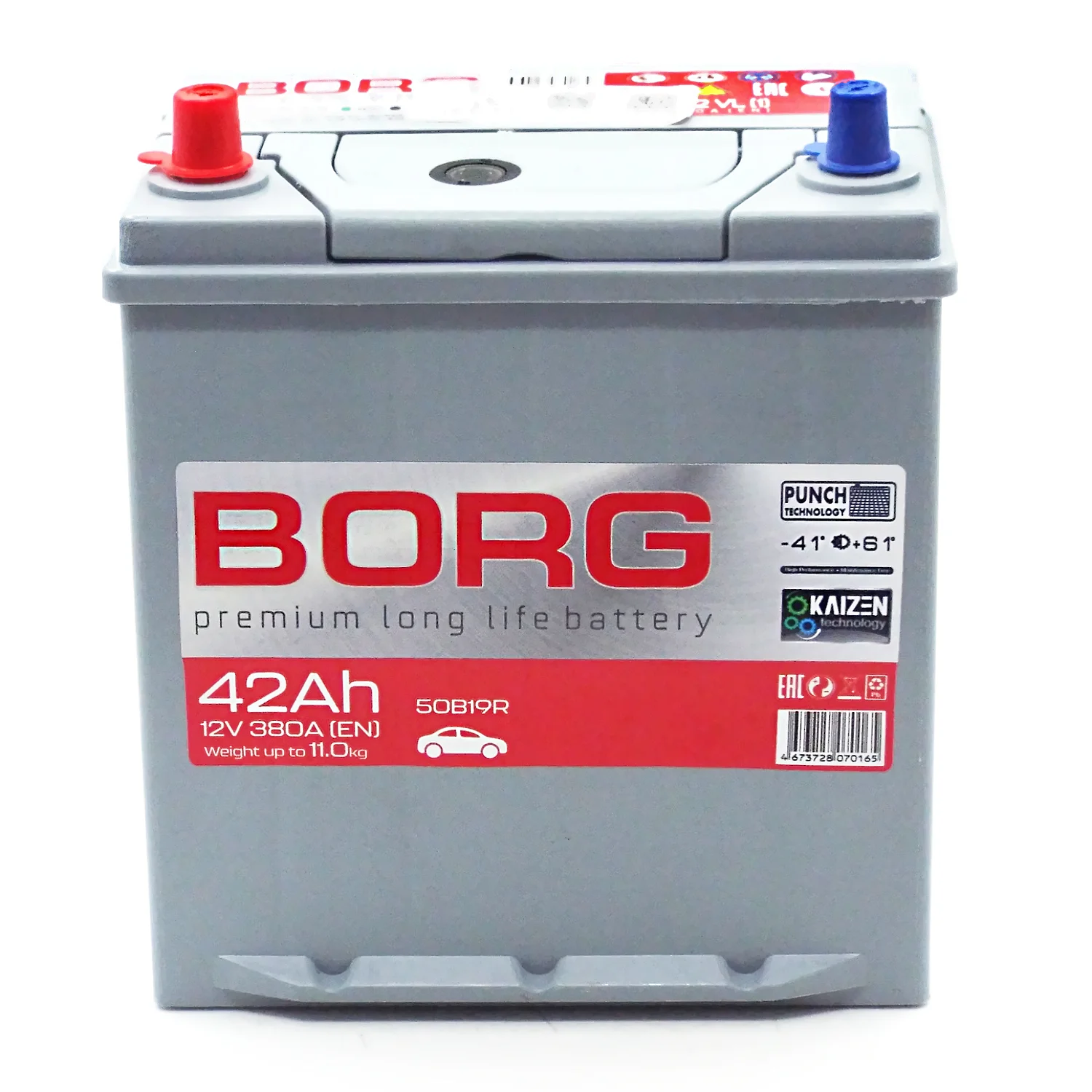 Аккумулятор BORG Premium Asia 50B19R 42 Ач п.п. Фото 1