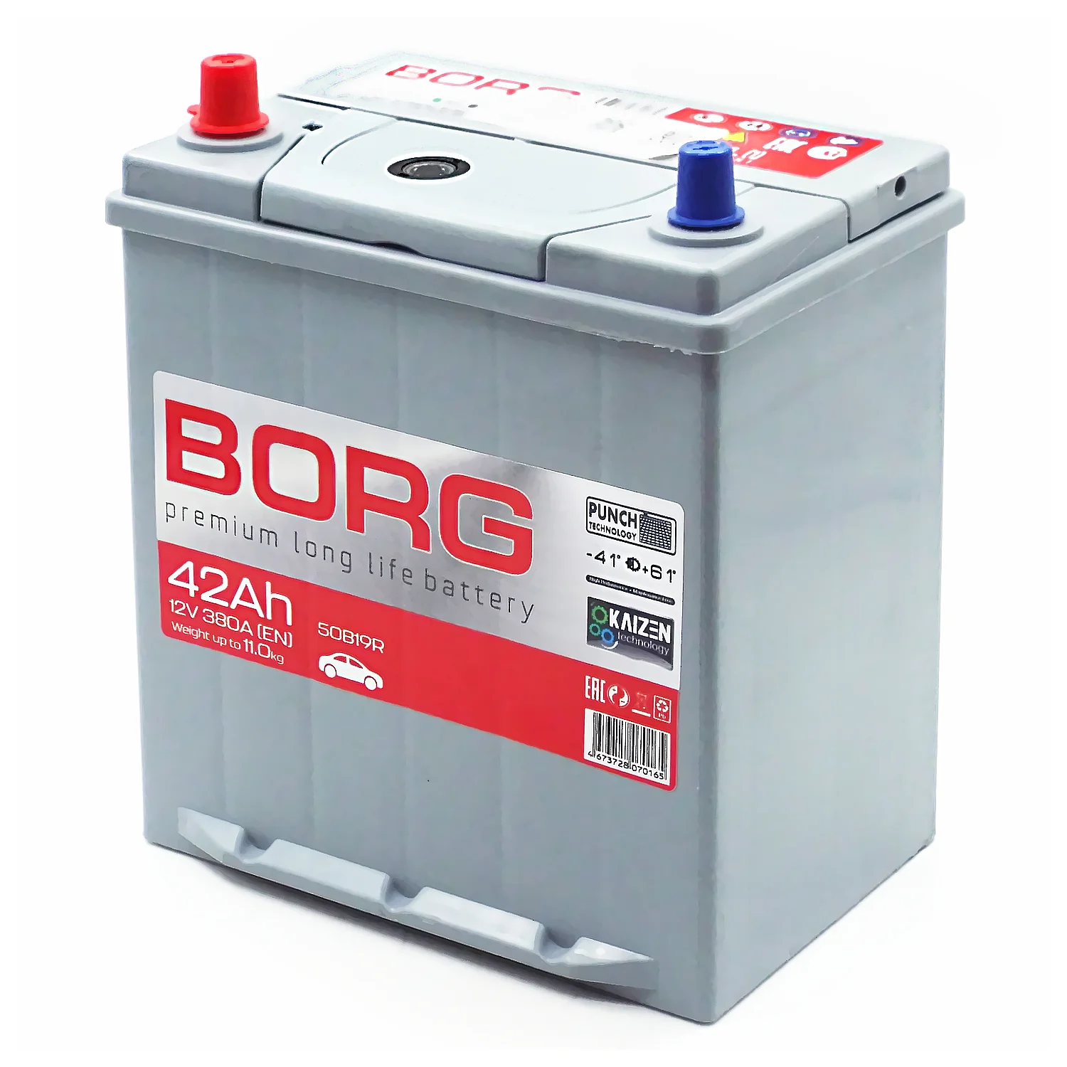 Аккумулятор BORG Premium Asia 50B19R 42 Ач п.п. Фото 1