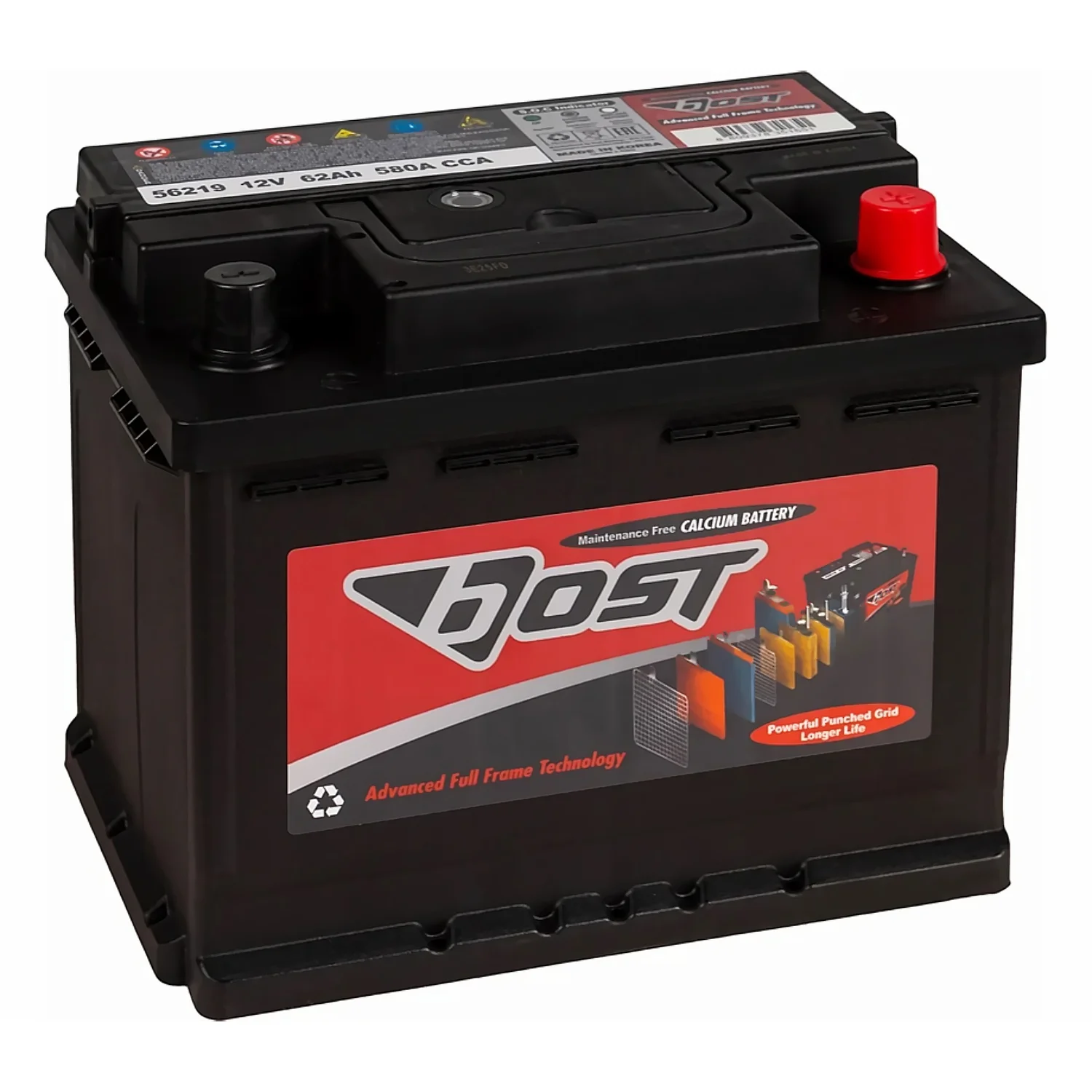 Аккумулятор BOST 56219 62 Ач о.п.