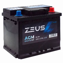 Аккумулятор ZEUS AGM 50 Ач о.п. Фото 1