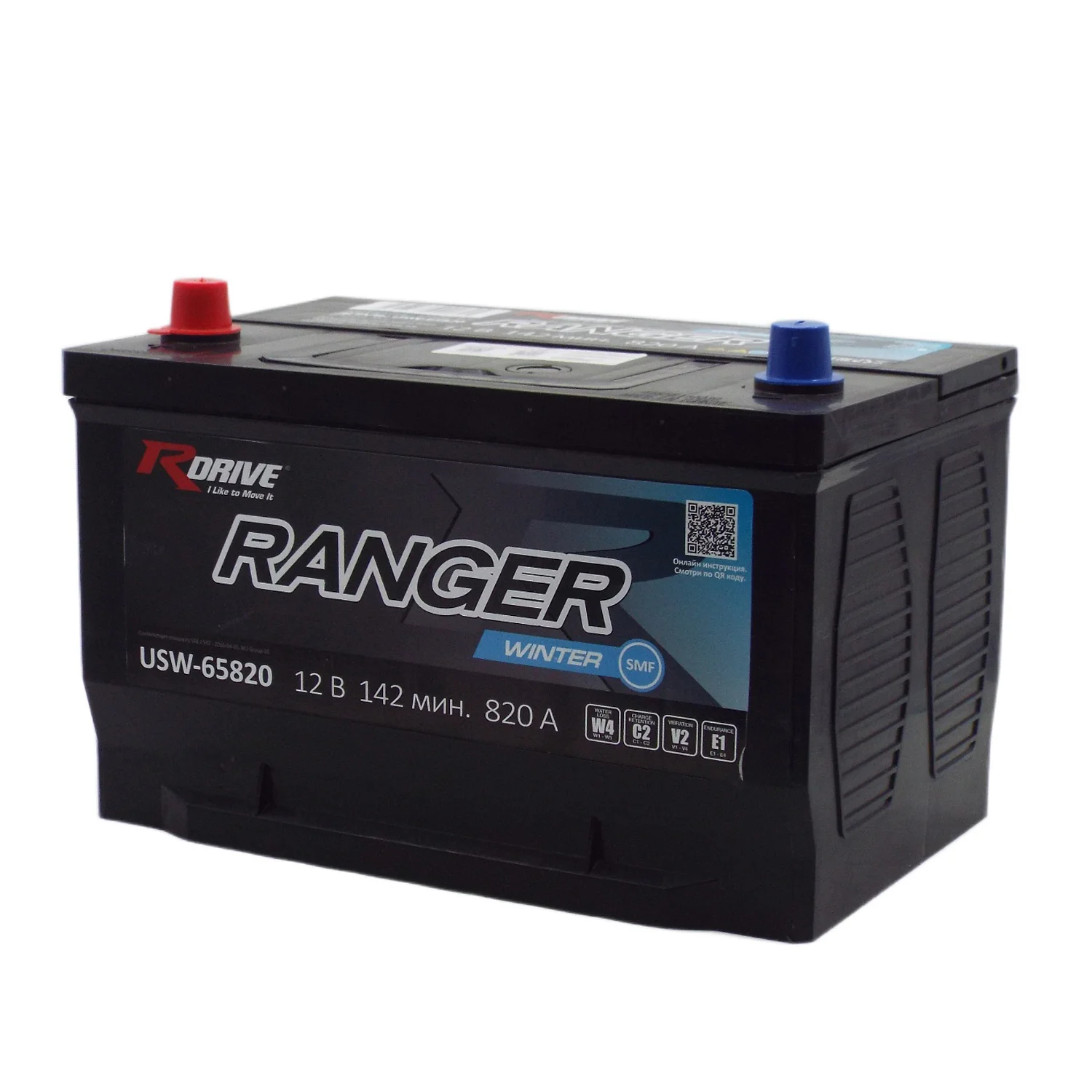 Аккумулятор RDrive RANGER USW-65820 80 Ач п.п. Фото 1