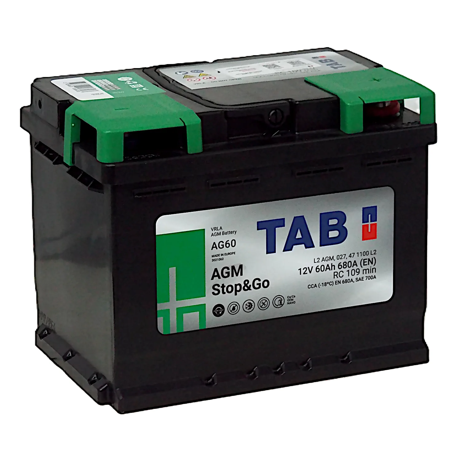 Аккумулятор TAB AGM 60 Ач о.п.