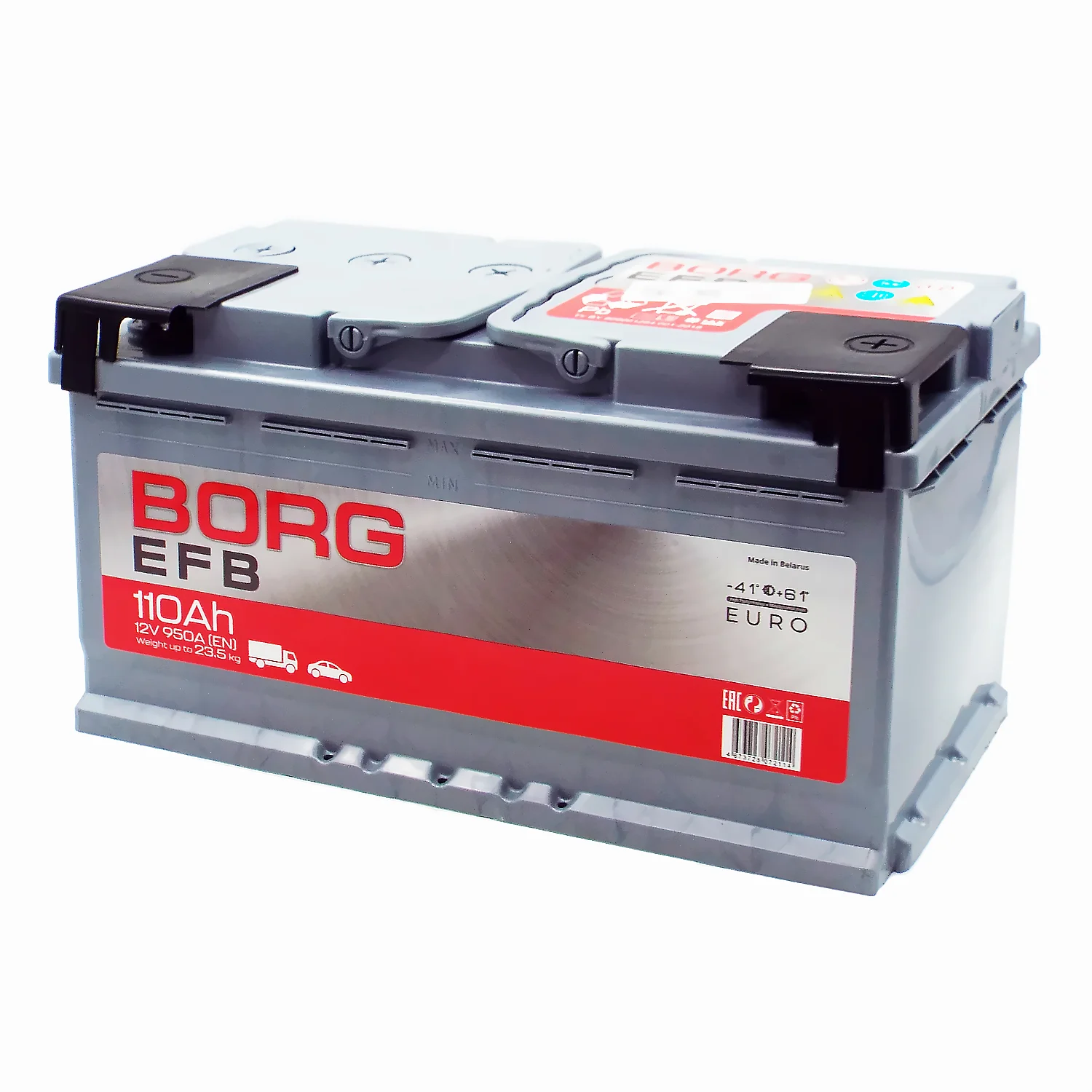 Аккумулятор BORG EFB 110 Ач о.п. Фото 1